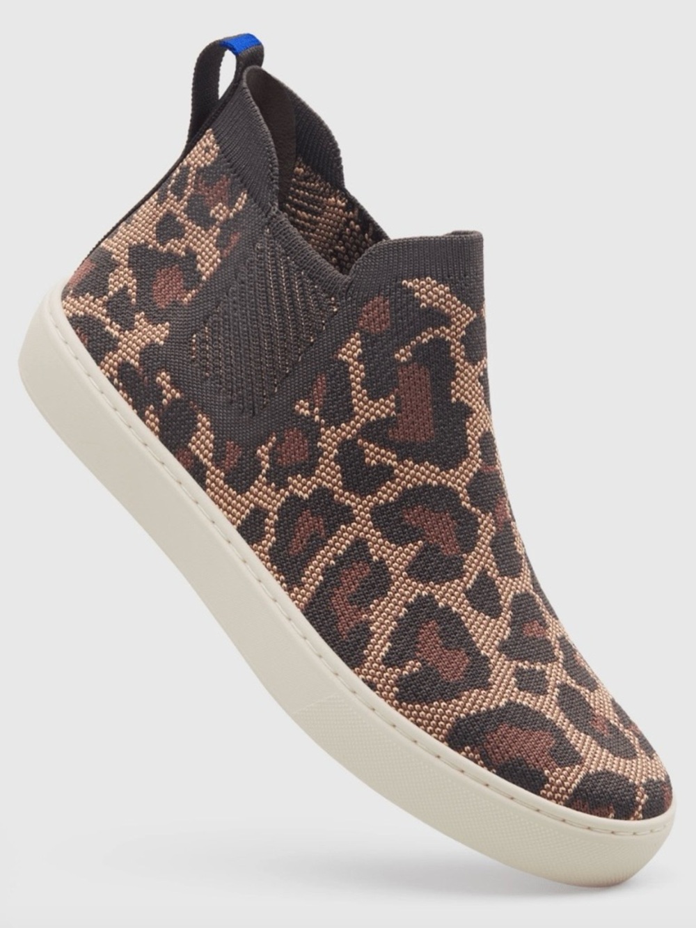Rothy’s The Chelsea Wildcat Leopard print pull on ankle boots Size 9.5 Brown